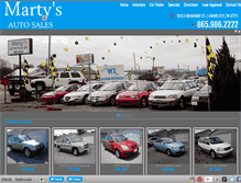 Tablet Screenshot of martysautosales.net
